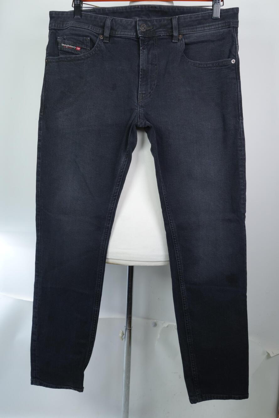 Diesel Thommer-R Jeans Mens 34x32 Dark Wash Blue Slim Tapered Stretch Denim